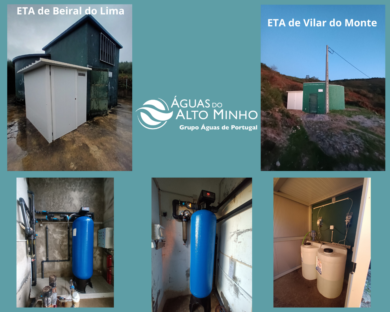 Estações de Tratamento de Água de Beiral do Lima-Armada, e Vilar do Monte, em Ponte de Lima com linha de tratamento de água reforçada.